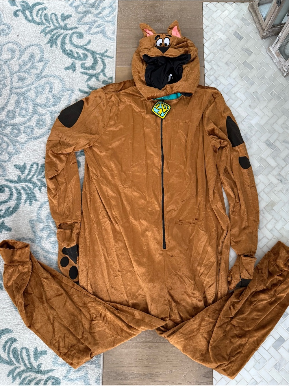 Scooby-Doo Brown Plush Hooded Onesie